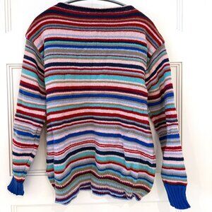 Still in Package - Size L - Vintage Style Striped Long Sleeve Boat Neck Sweater.